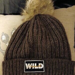 Hudson Bay Ladies Rib Knit Pom Toque